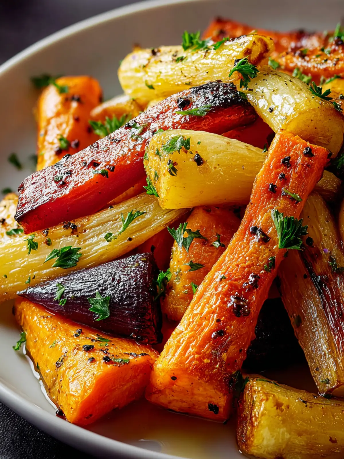 Honey Roasted Parsnips and Sweet Potato First Image
