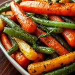 Roasted Carrots Green Beans – Easy Healthy Recipe First Image