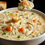 Comforting Creamy Chicken and Rice Soup Recipe (30 Min) First Image