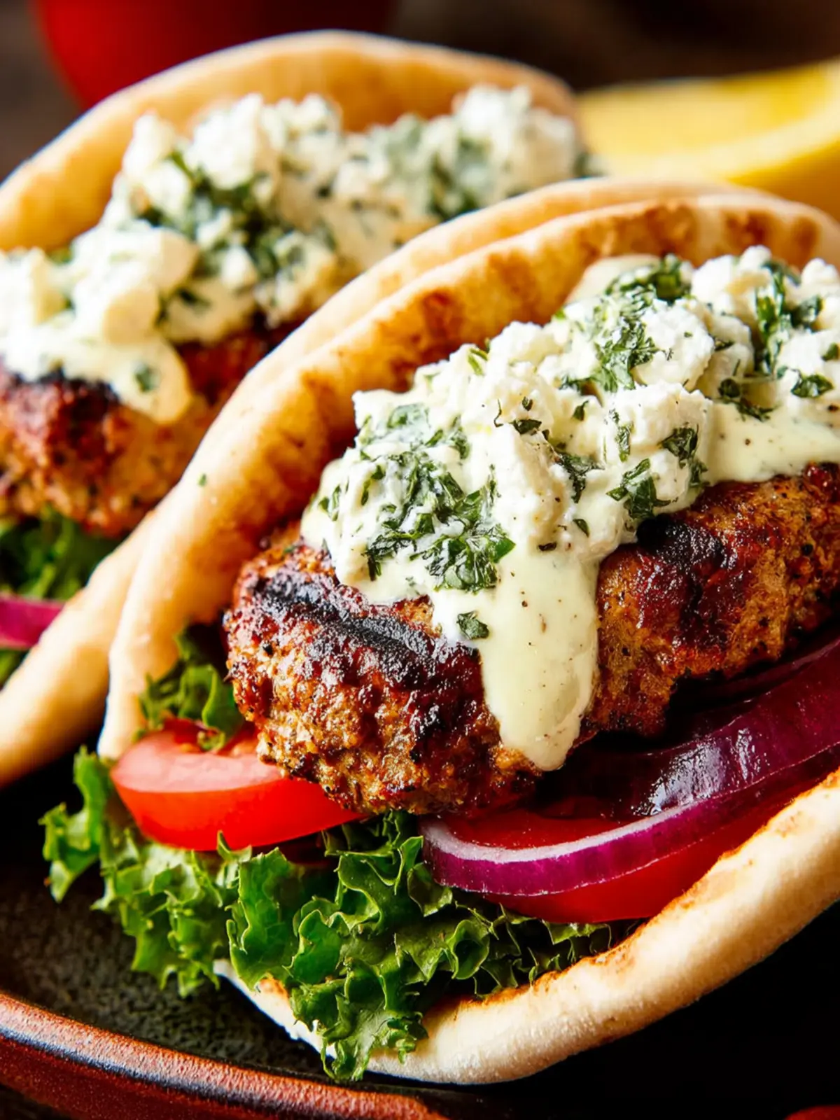 Grilled Middle Eastern Turkey Burgers First Image