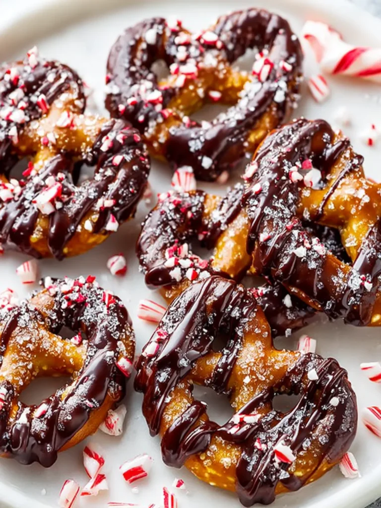 Chocolate Peppermint Covered Pretzels First Image