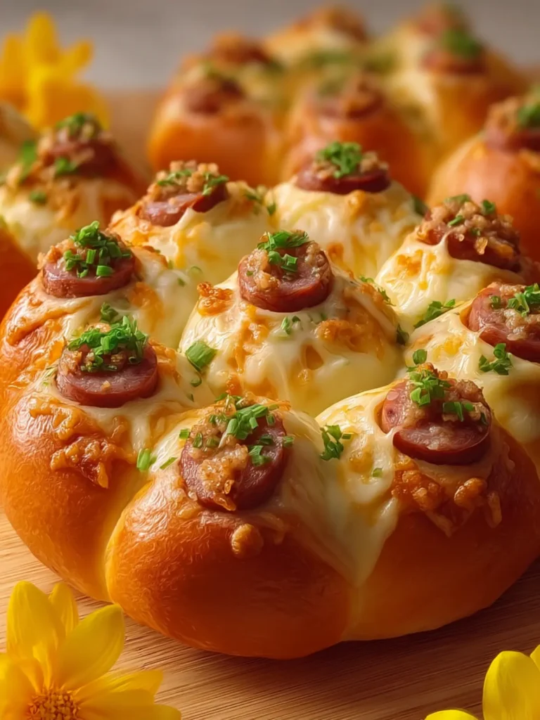 Flower Buns with Cheese and Sausage First Image