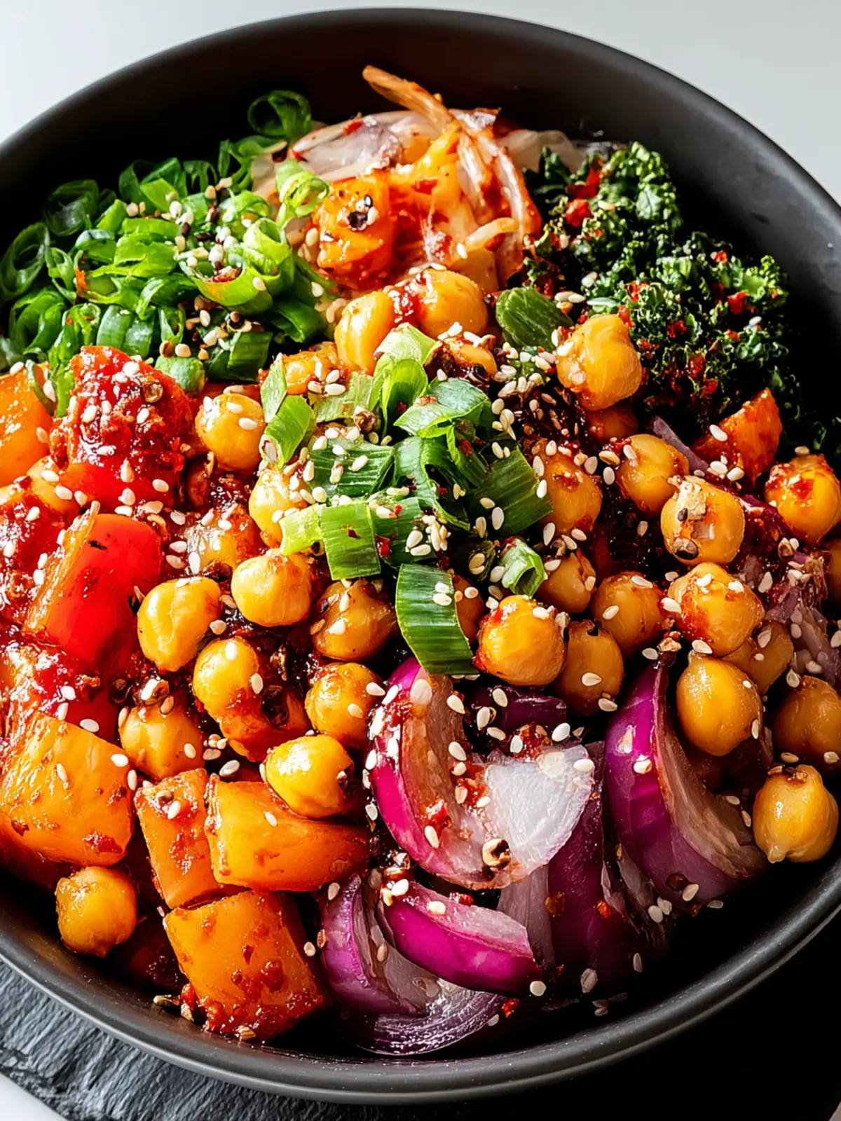 Zesty Kimchi Chickpea Salad - A Flavorful Delight! First Image