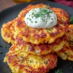 Crispy Mini Potato Pancakes with Sour Cream & Dill First Image