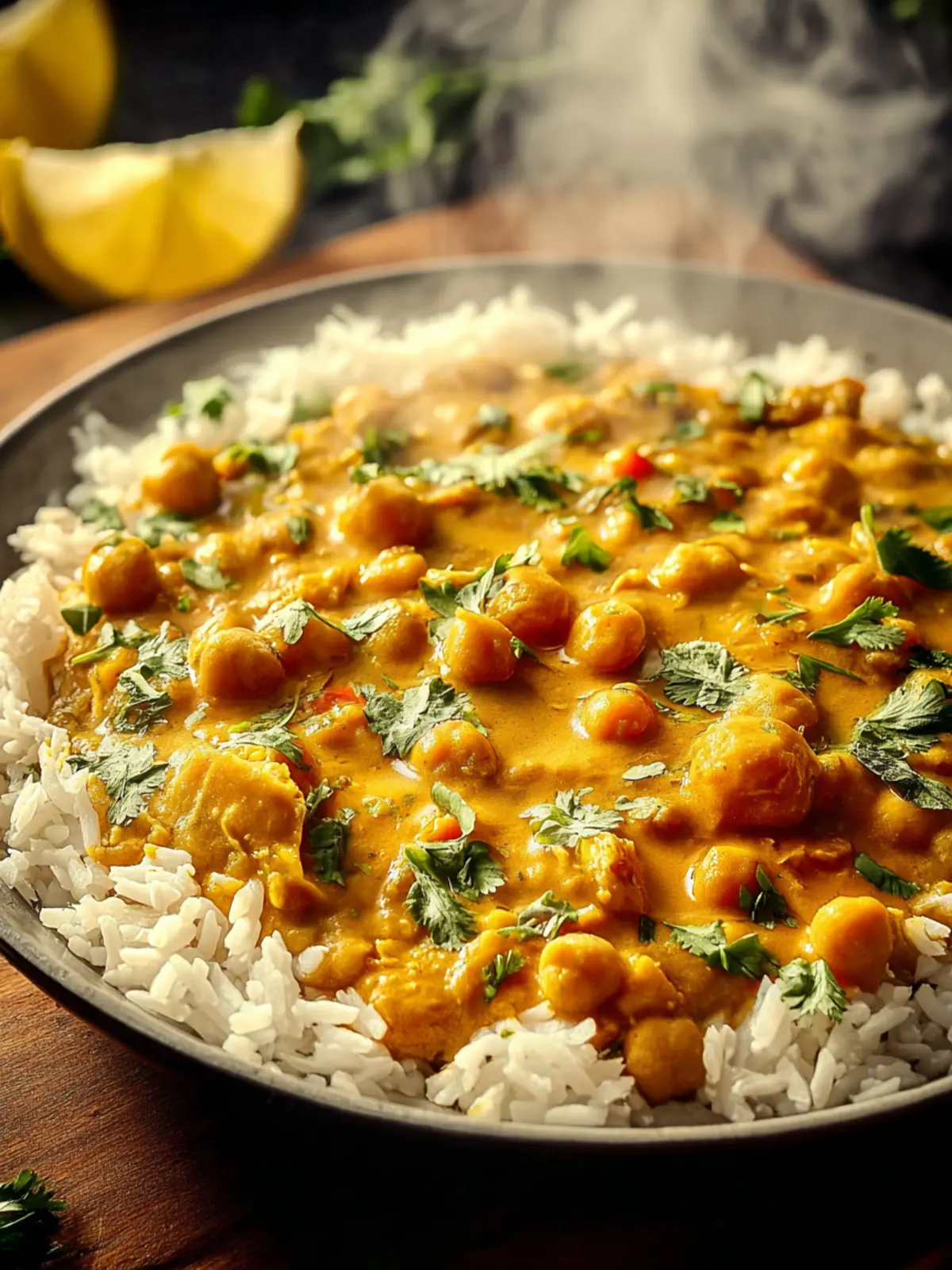 Creamy Coconut Chickpea Curry Bake First Image