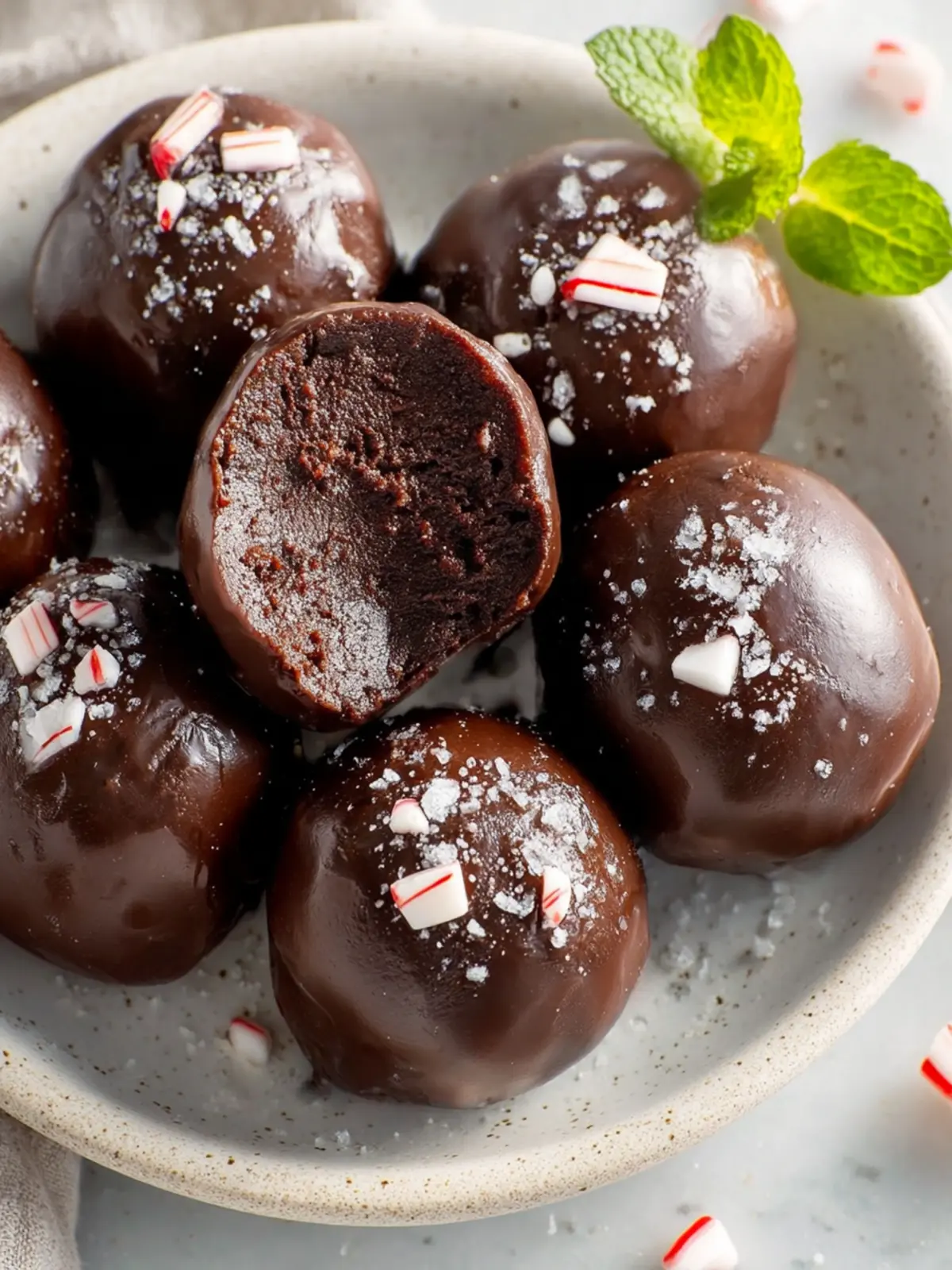 Chocolate Peppermint Protein Balls First Image