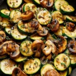 Savory Skillet Zucchini and Mushrooms First Image