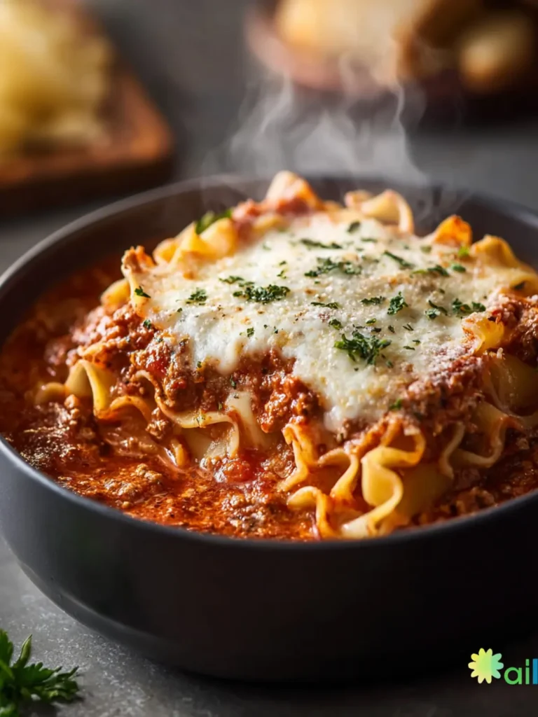 Easy High Protein Lasagna Soup First Image