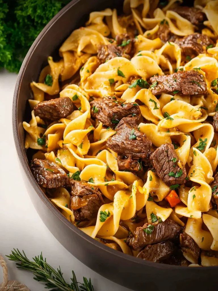 Beef Tips and Noodles First Image