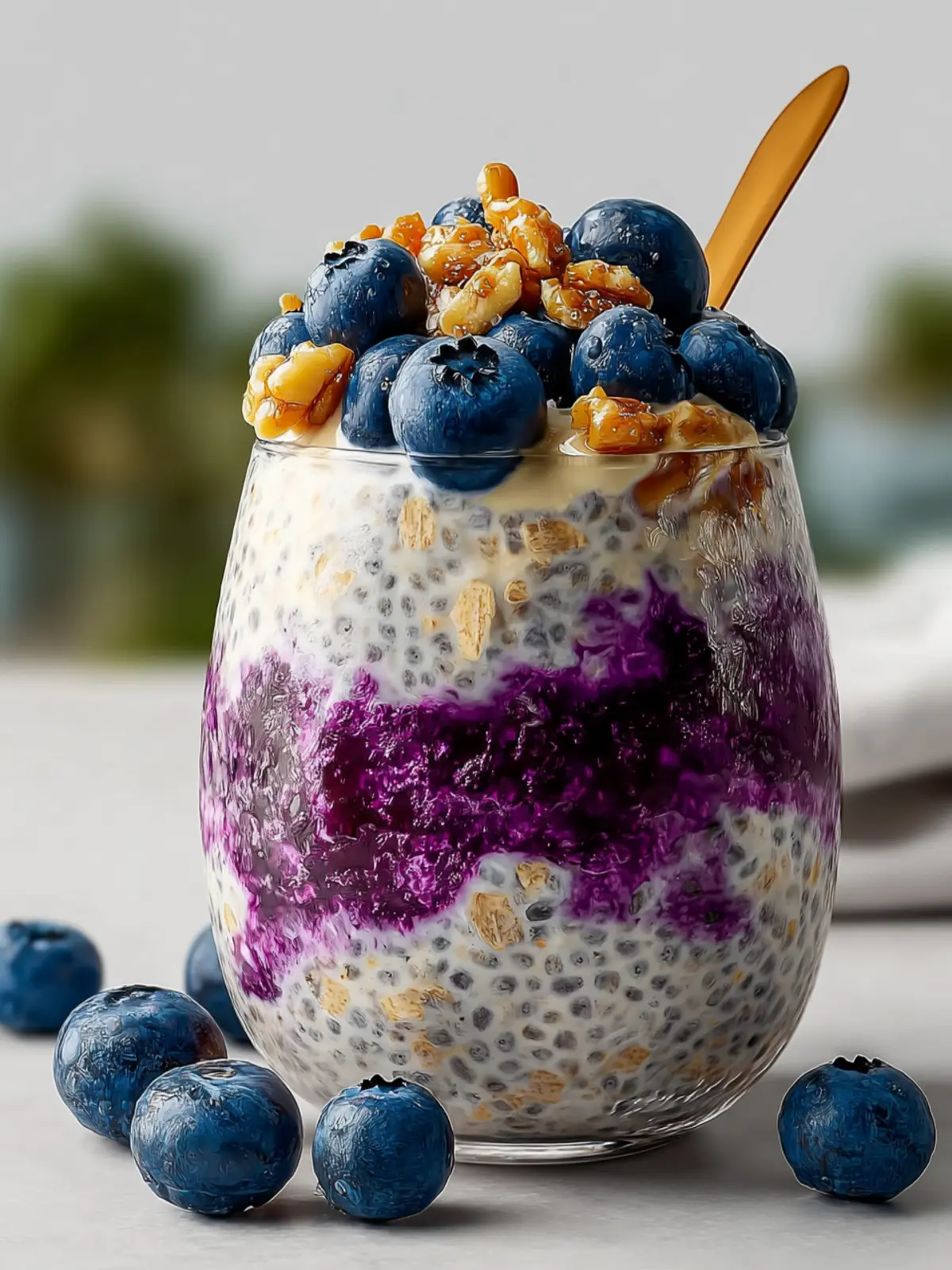 Blueberry Overnight Oats With Yogurt First Image
