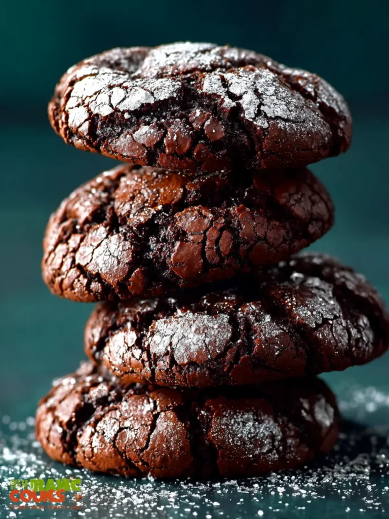 Chewy Chocolate Brownie Crinkle Cookies First Image