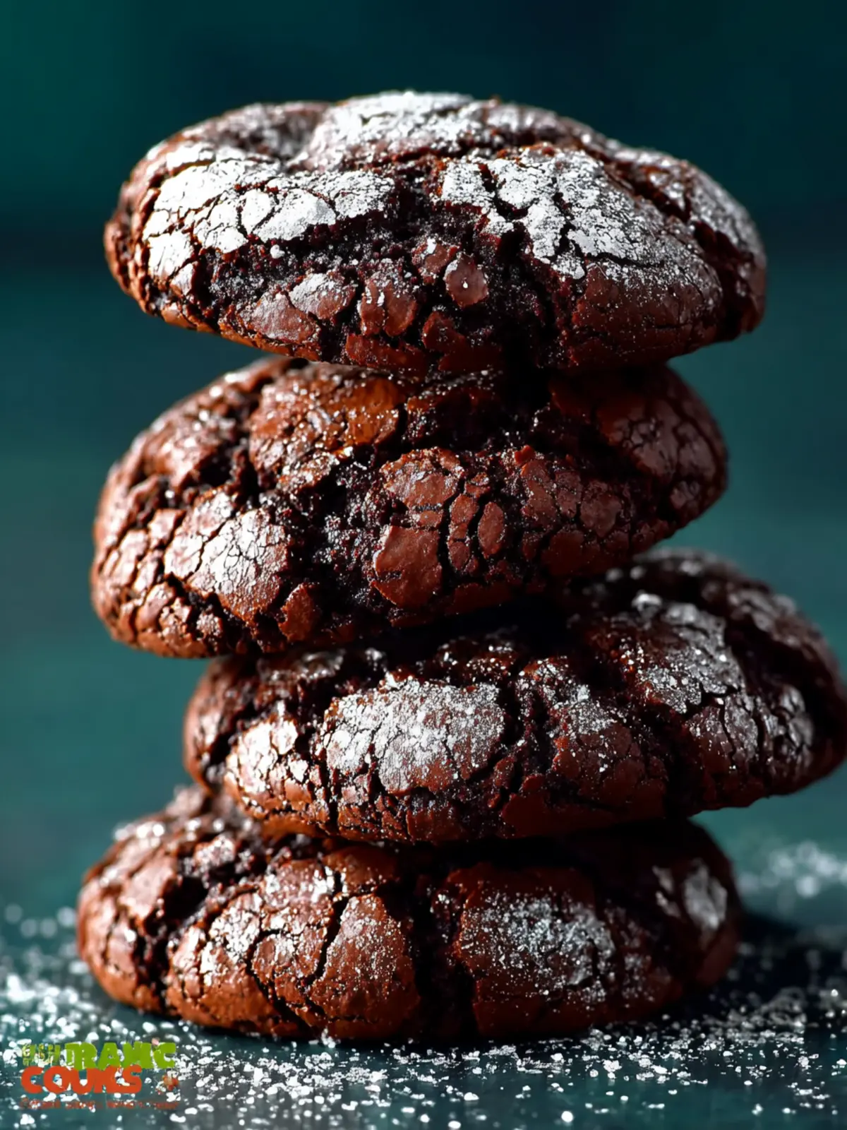 Chewy Chocolate Brownie Crinkle Cookies First Image
