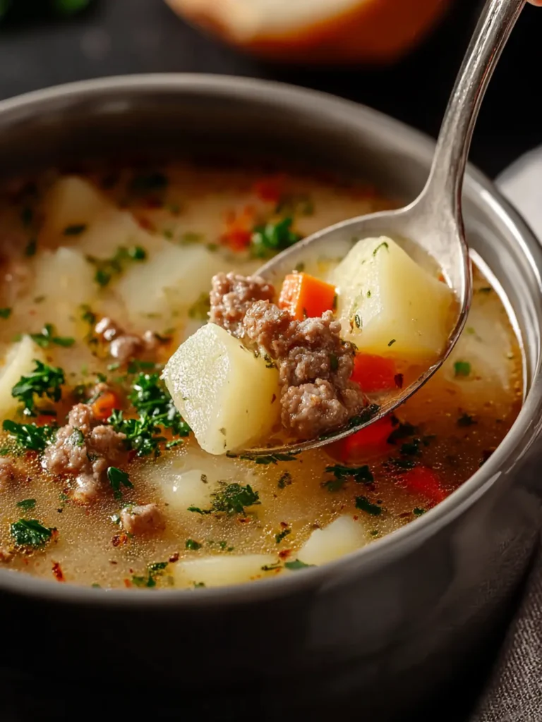 Cozy Crockpot Sausage Potato Soup for Perfect Evenings First Image