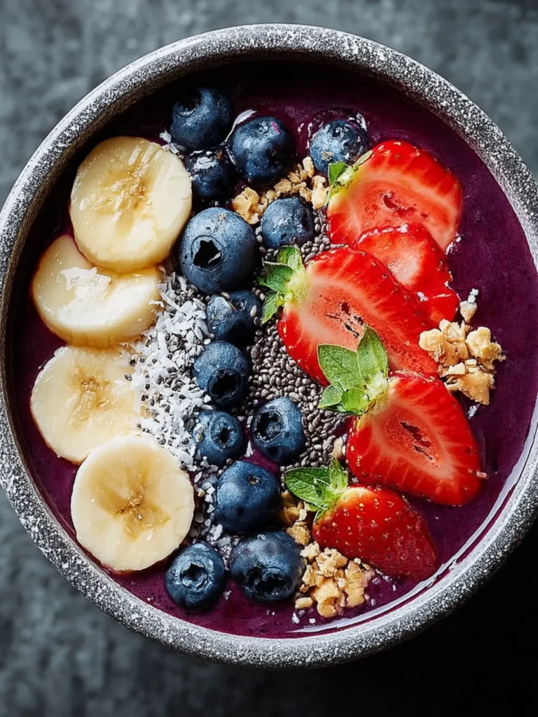 Delicious Acai Berry Smoothie Bowl Recipe for Energy Boost First Image