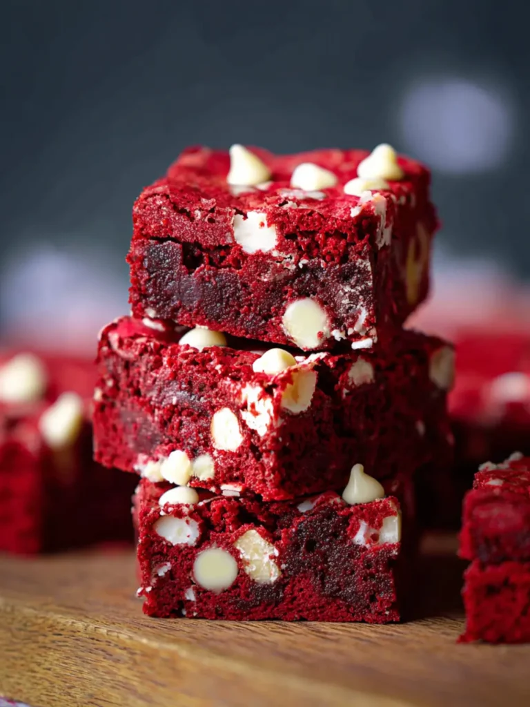 Easy Red Velvet White Chocolate Chip Brownies – 5 Ingredients First Image