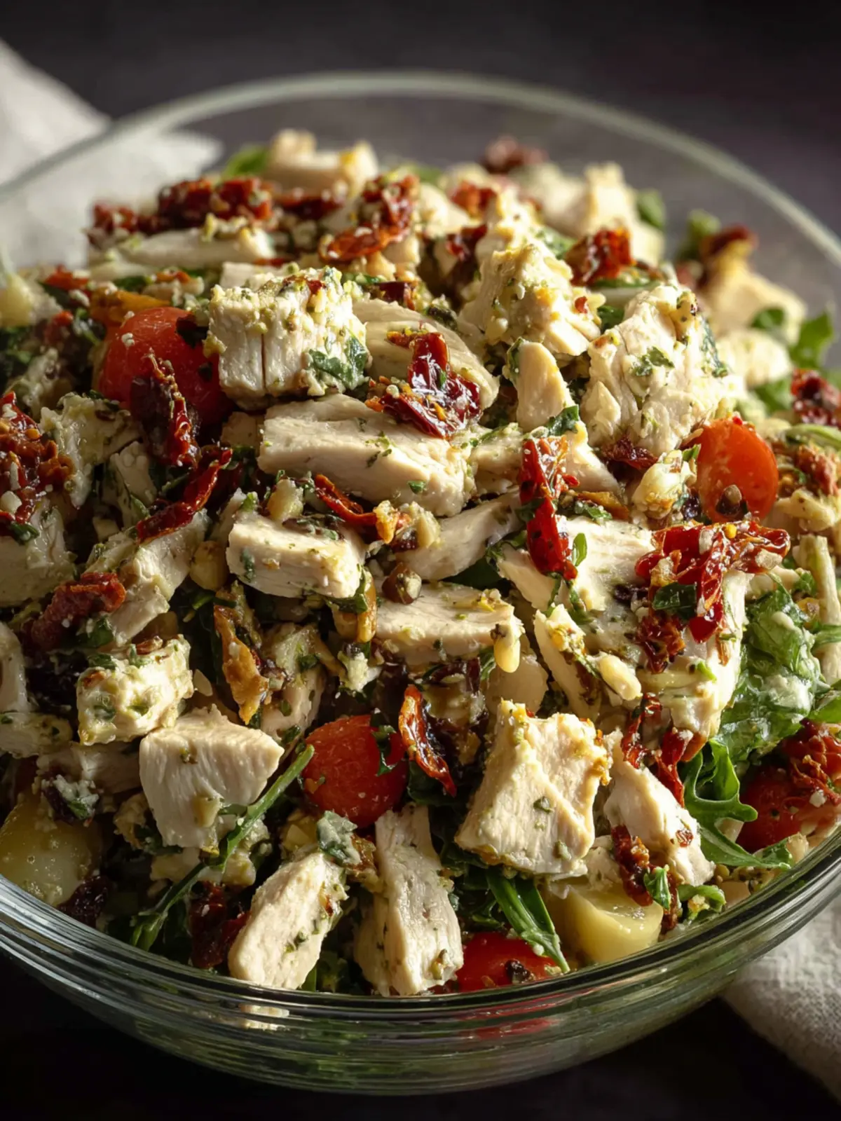 Easy Tuscan Chicken Salad with Sun-Dried Tomatoes First Image