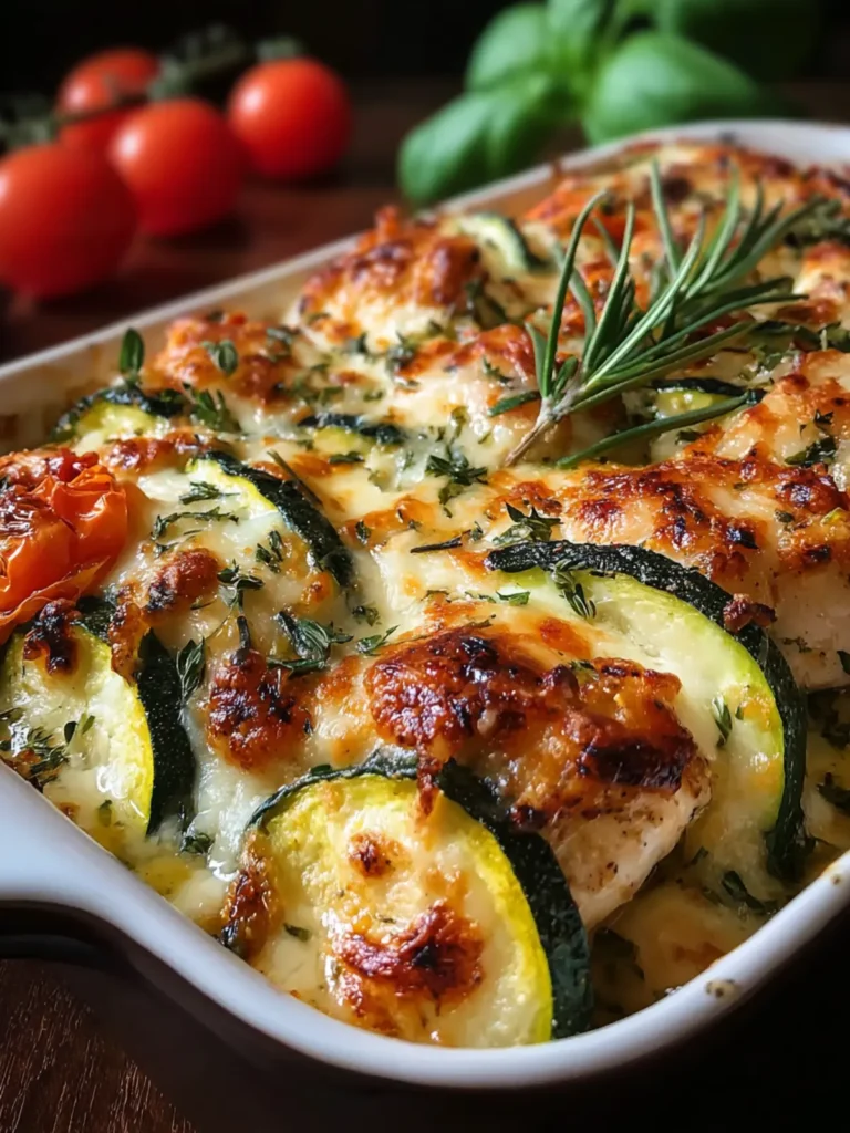 Irresistible Cheesy Chicken Zucchini Bake Recipe First Image