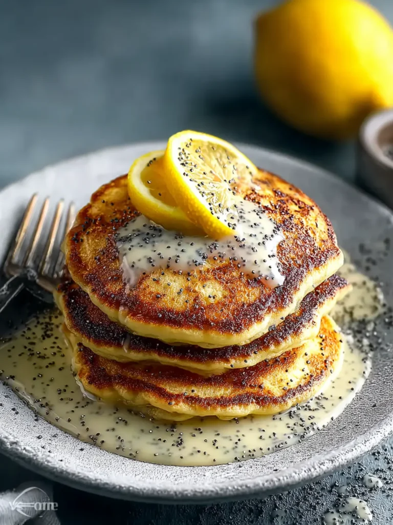 Lemon Pancakes With Poppy Seeds First Image