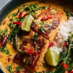One Pan Coconut Curry Salmon with Garlic Butter First Image