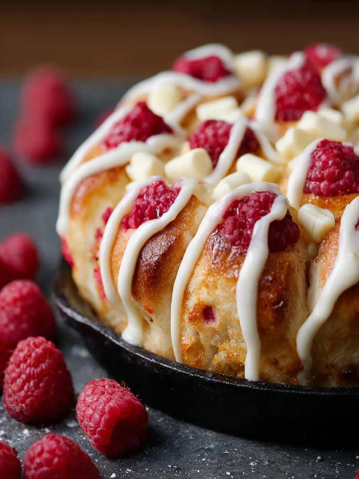 Raspberry White Chocolate Pull-Apart Rolls First Image