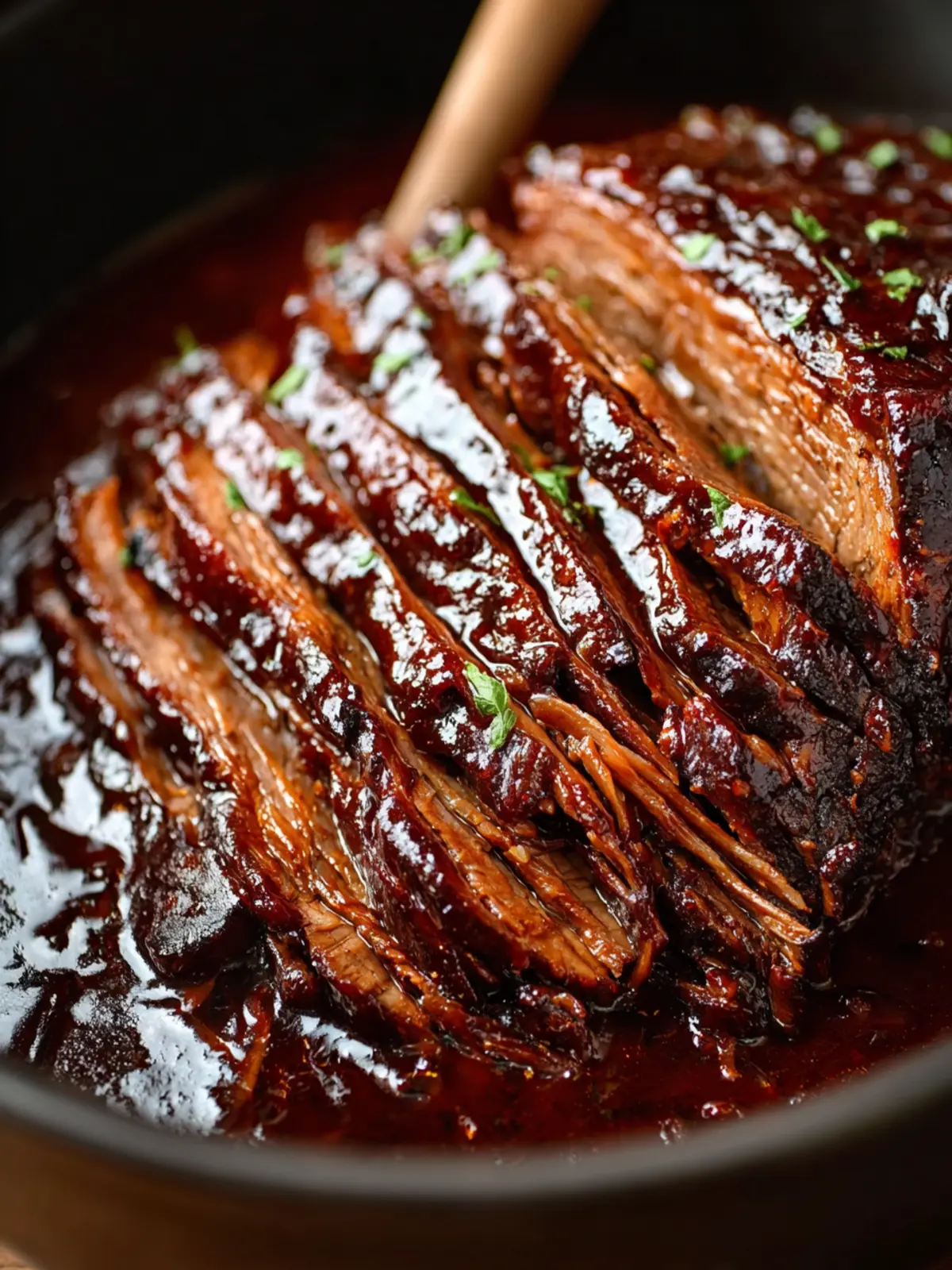 Slow Cooker BBQ Beef Brisket First Image