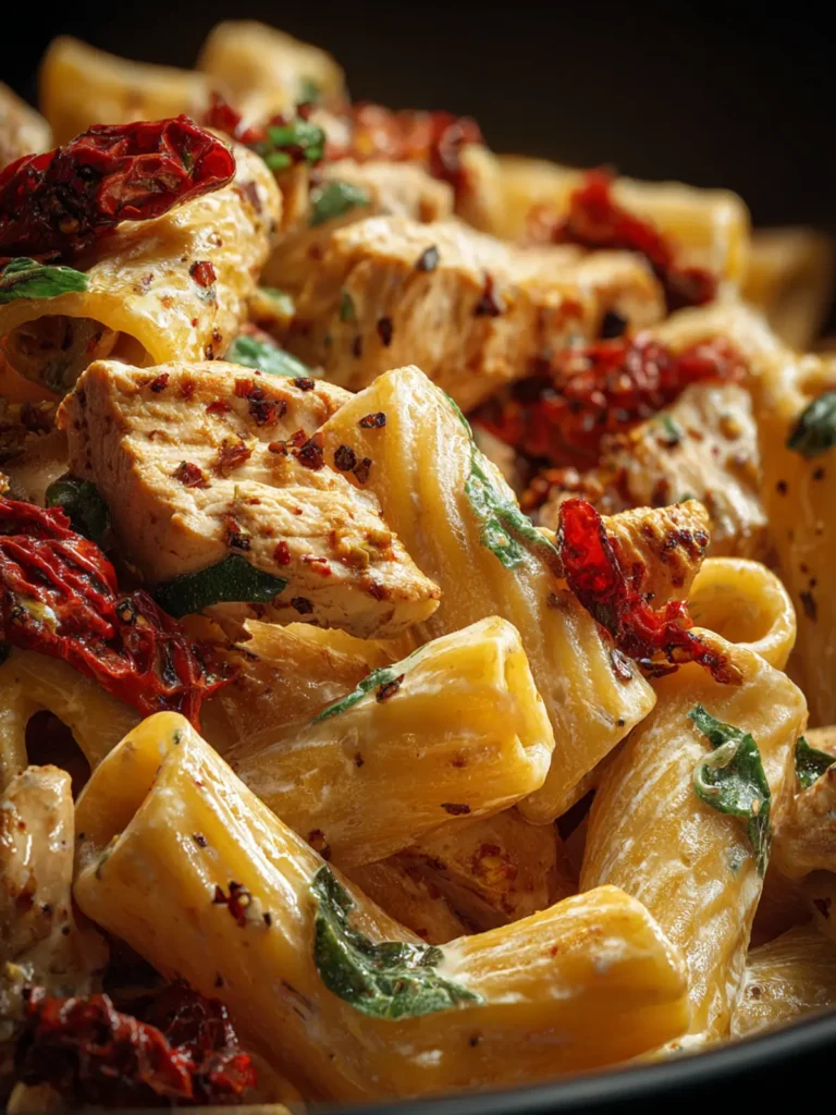 Spicy Chicken Creamy Pasta with Sun-Dried Tomatoes First Image