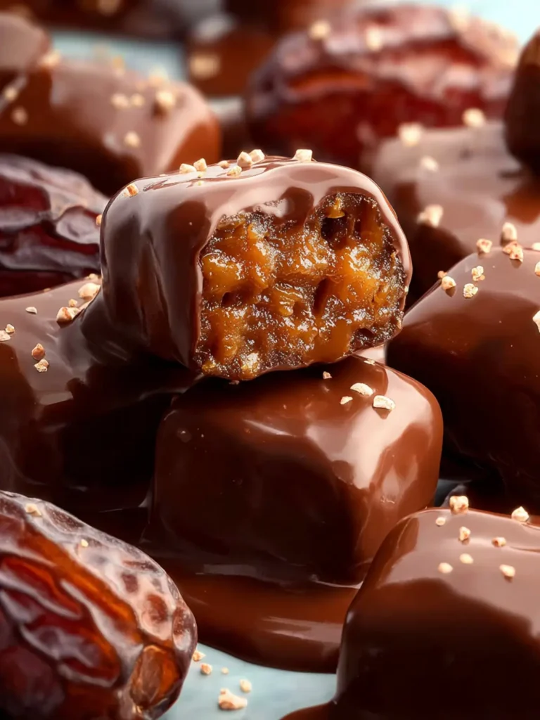 Chocolate Dipped Date Caramels First Image