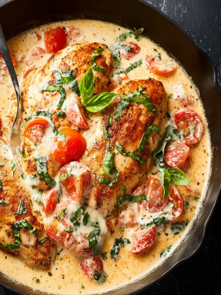 Creamy Tomato Basil Chicken First Image