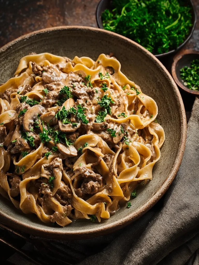 Easy Ground Beef Stroganoff First Image
