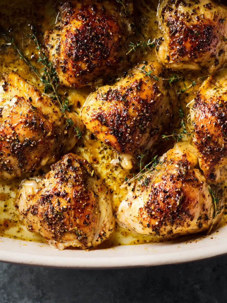Easy Roasted Mustard Chicken Thighs First Image
