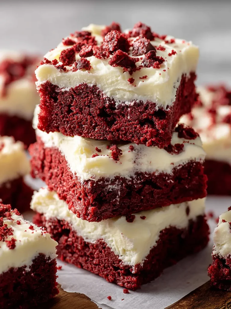 Irresistible Red Velvet Cookie Bars with Cream Cheese Frosting First Image