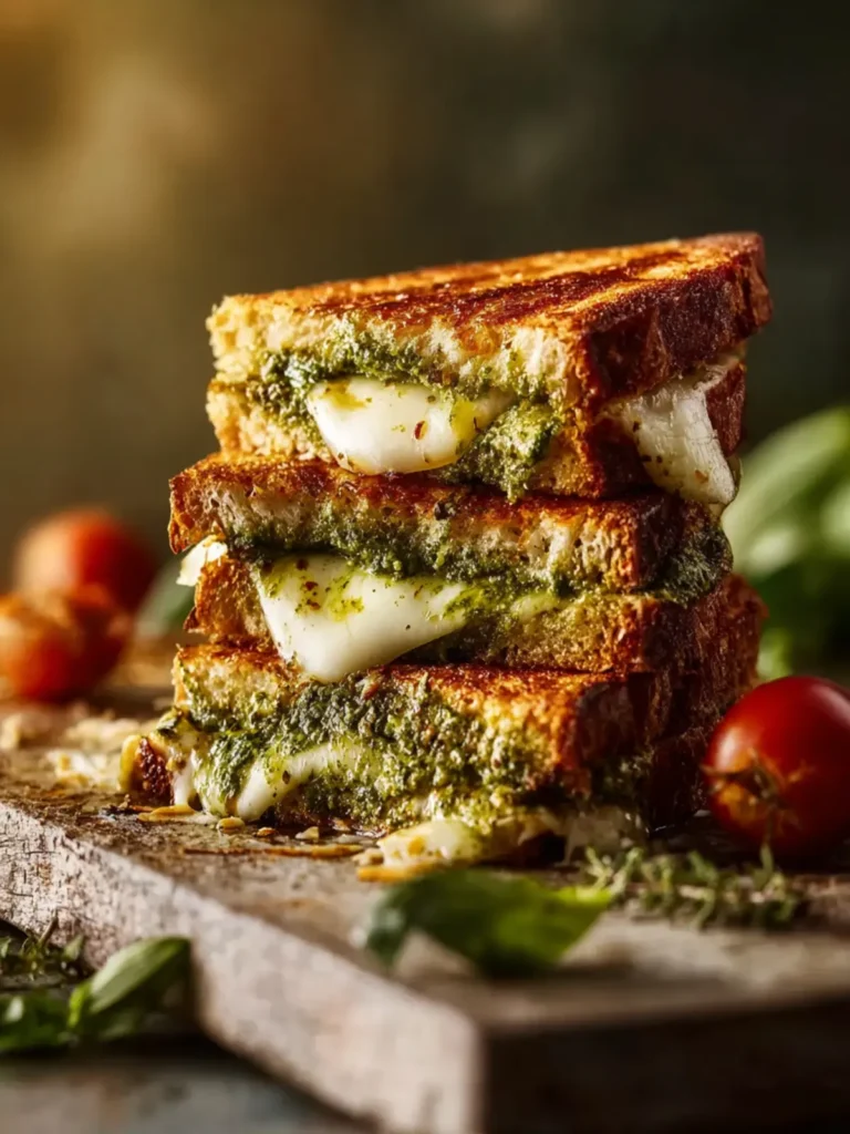 Sourdough Pesto Grilled Cheese First Image