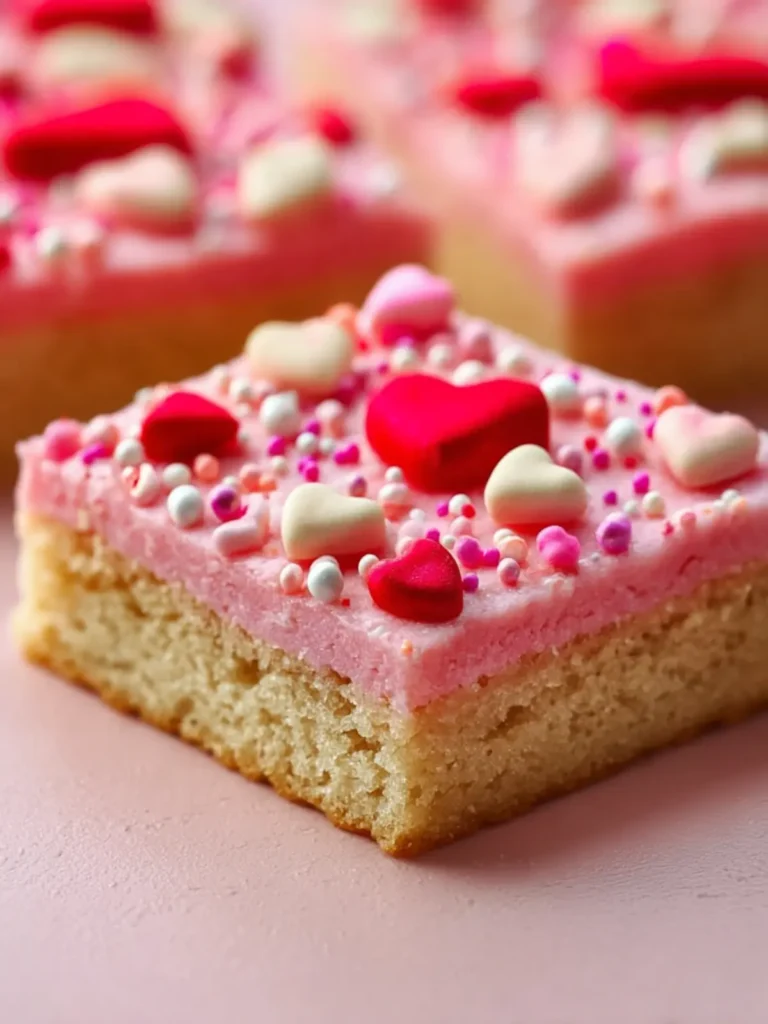 Valentine’s Day Frosted Sugar Cookie Bars First Image