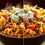 Easy Sour Cream Beef Noodle Casserole First Image