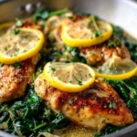Lemon Chicken Spinach Skillet First Image