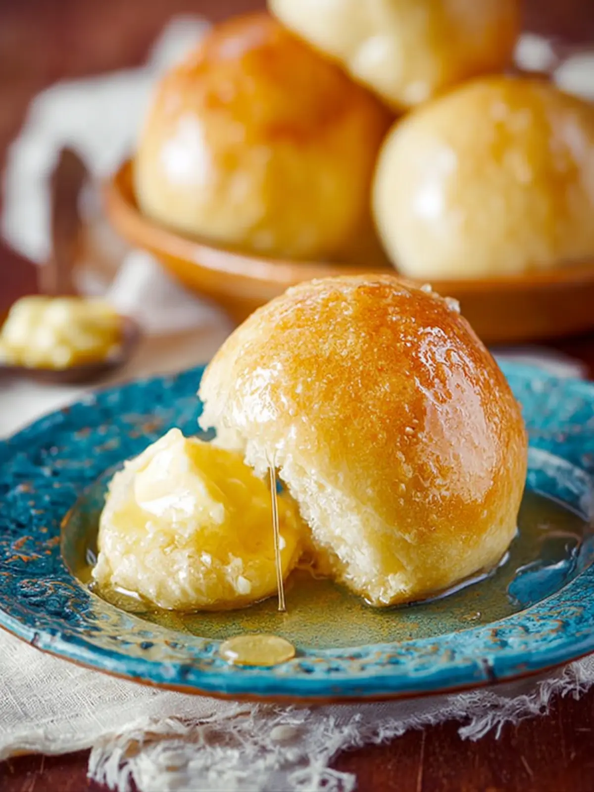 No-Knead Dinner Rolls: The Best Honey Butter Delight