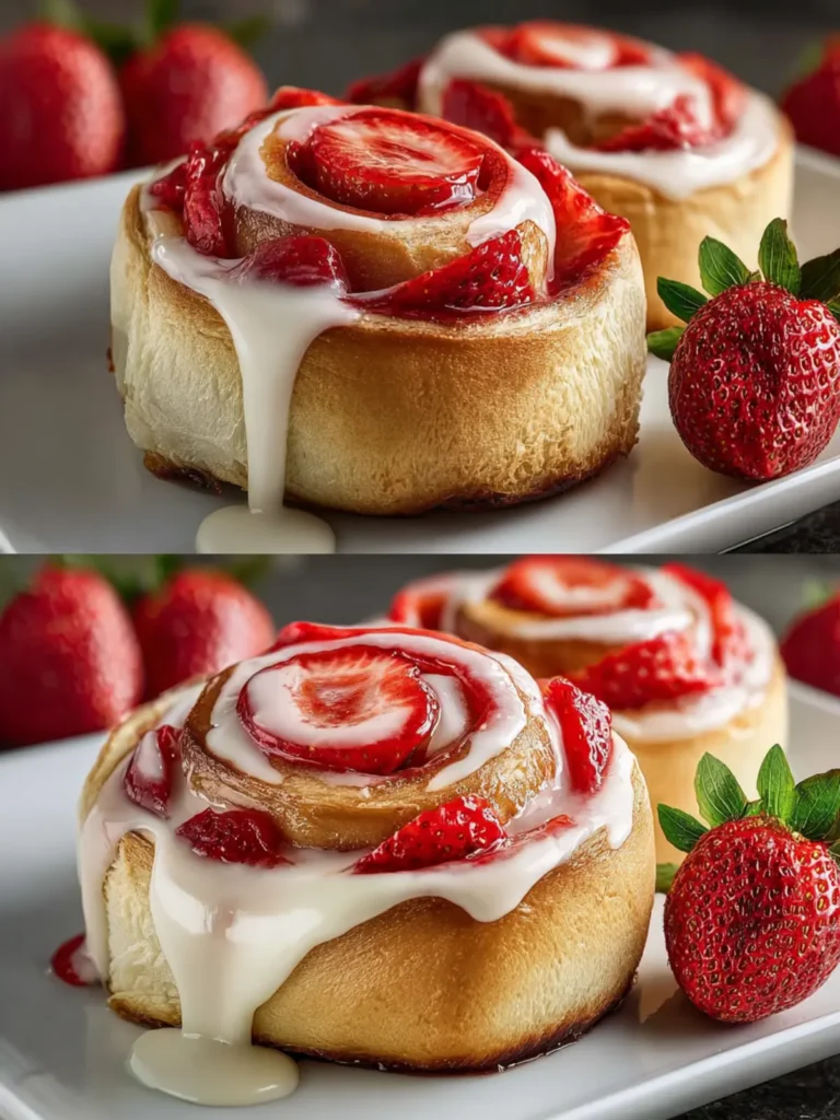 Strawberry Cheesecake Cinnabon Rolls First Image