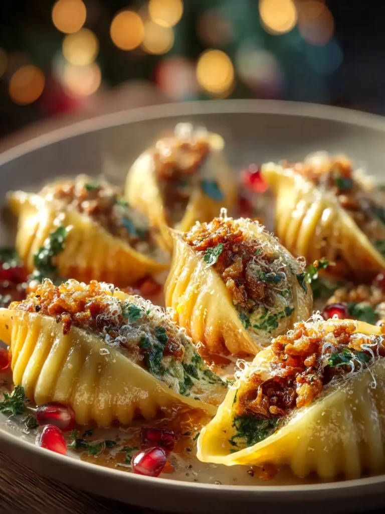 Festive Christmas Stuffed Pasta First Image