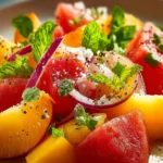 Peach Watermelon Salad First Image