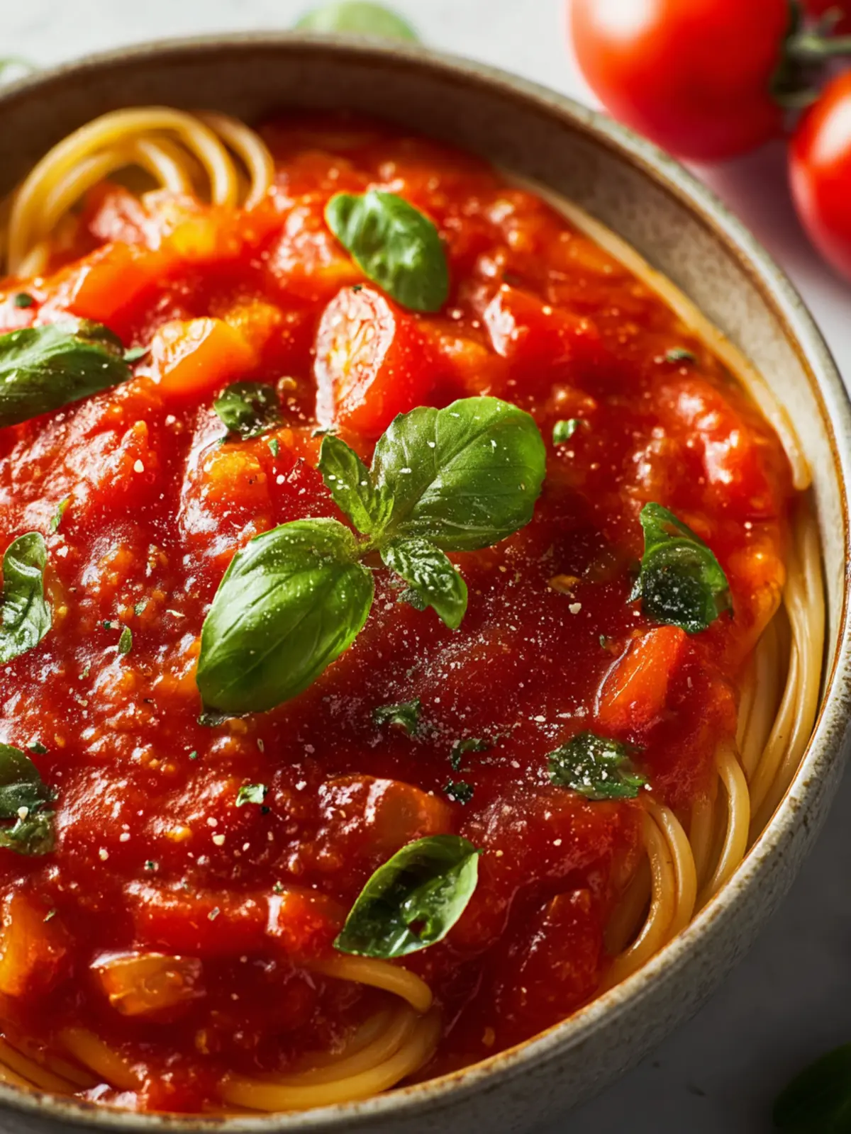 Tomato Basil Pasta Sauce Recipe First Image